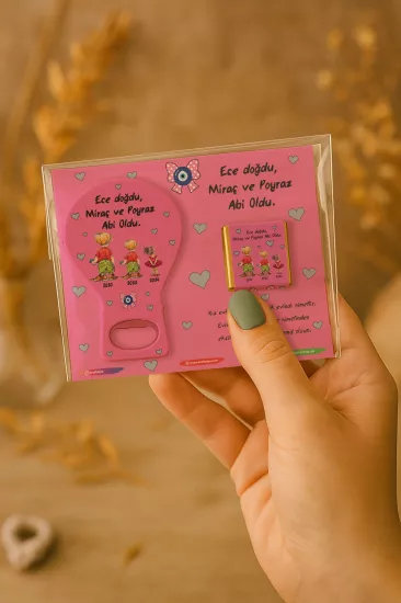Çikolatalı Balon Açacak Magnet | Yeni Doğan, Baby Shower, Doğum Günü, Diş Buğdayı Hediyesi