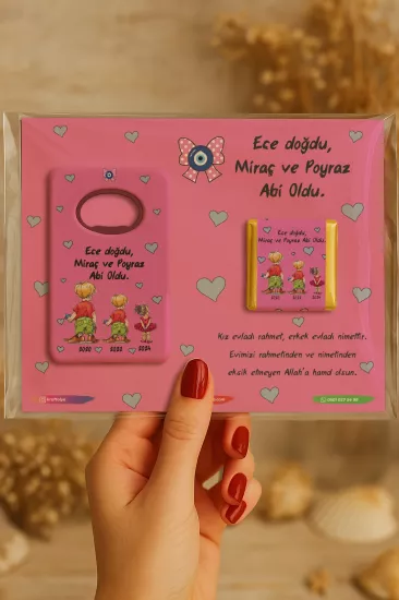 Çikolatalı Açacak Magnet – Bebek Hediyesi Magnet