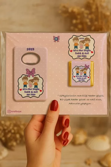 Çikolatalı Açacak Magnet – Bebek Hediyesi Magnet