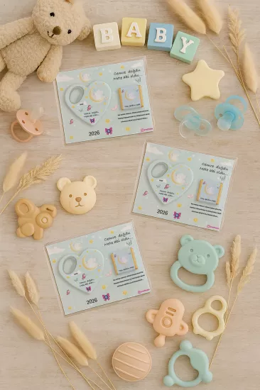 Çikolatalı Kalp Açacak Magnet | Yeni Doğan, Doğum Günü, Baby Shower Hediyesi