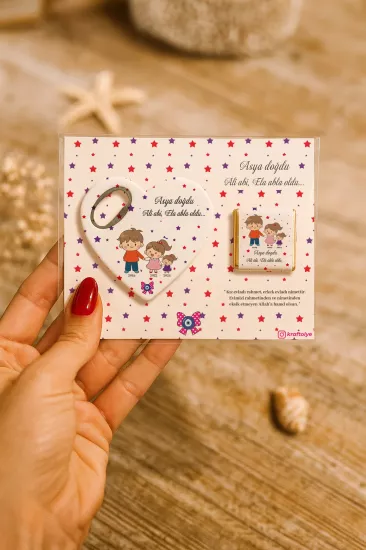 Çikolatalı Kalp Açacak Magnet | Yeni Doğan, Doğum Günü, Baby Shower Hediyesi