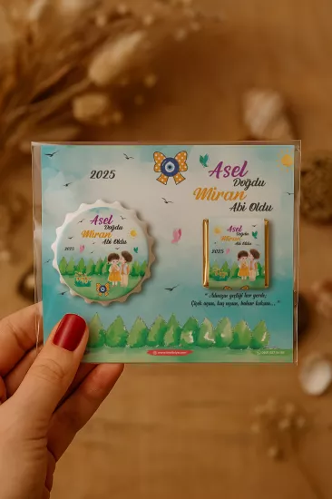 Yeni Doğan ve Baby Shower Çikolatalı Kapak Açacak Magnet Hediyelikleri