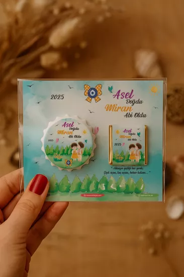 Yeni Doğan ve Baby Shower Çikolatalı Kapak Açacak Magnet Hediyelikleri