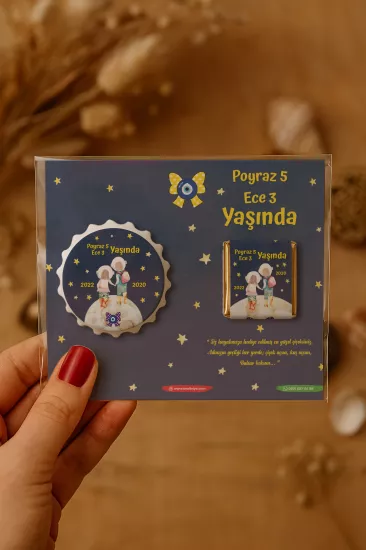 Yeni Doğan ve Baby Shower Çikolatalı Kapak Açacak Magnet Hediyelikleri