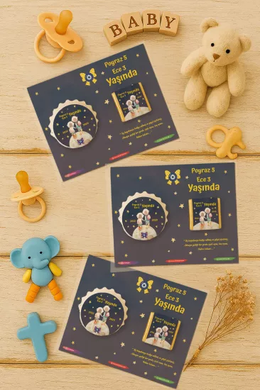 Yeni Doğan ve Baby Shower Çikolatalı Kapak Açacak Magnet Hediyelikleri