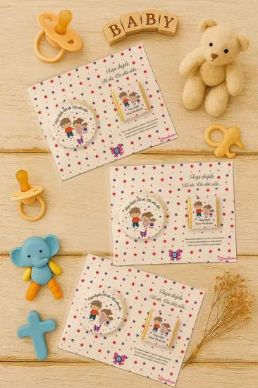 Yeni Doğan ve Baby Shower Çikolatalı Kapak Açacak Magnet Hediyelikleri