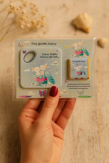 Çikolatalı Kare Bardak Altlığı Açacak Magnet