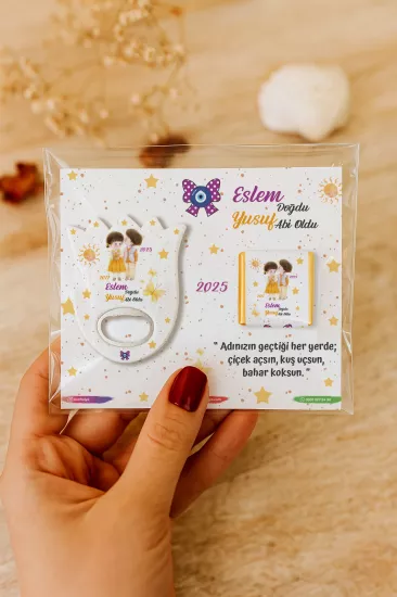 Çikolatalı Lale Açacak Magnet Hediyelik
