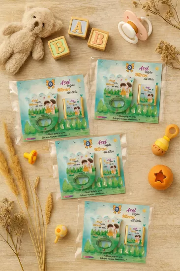 Kişiye Özel Çikolatalı Lale Açacak Magnet – Baby Shower & Yeni Doğan Hediyesi