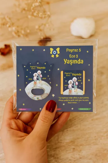 Kişiye Özel Çikolatalı Lale Açacak Magnet – Baby Shower & Yeni Doğan Hediyesi