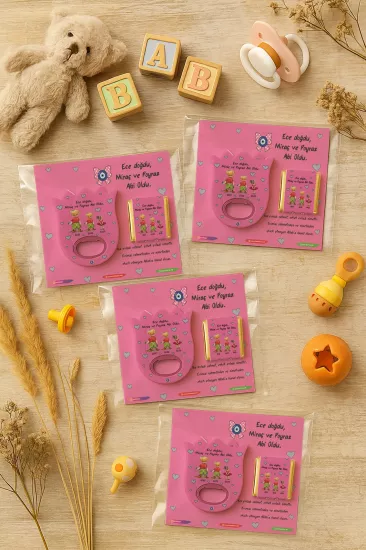 Kişiye Özel Çikolatalı Lale Açacak Magnet – Baby Shower & Yeni Doğan Hediyesi