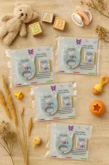 Kişiye Özel Çikolatalı Lale Açacak Magnet – Baby Shower & Yeni Doğan Hediyesi