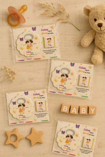 Kişiye Özel Çikolatalı Papatya Açacak Magnet – Bardak Altlığı Hediyelik