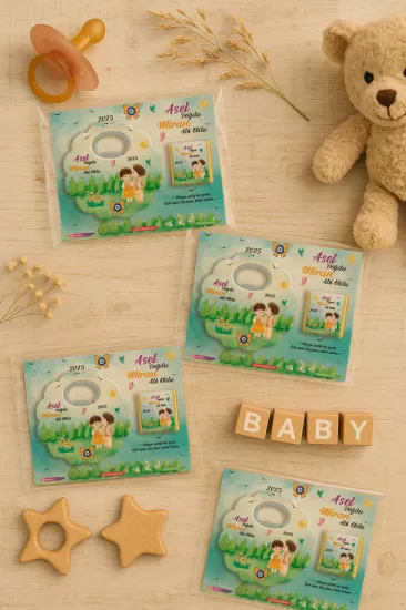 Kişiye Özel Çikolatalı Papatya Açacak Magnet – Bardak Altlığı Hediyelik