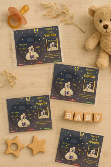 Kişiye Özel Çikolatalı Papatya Açacak Magnet – Bardak Altlığı Hediyelik