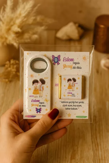 Çikolatalı Açacak Magnet | Bebek ve Özel Gün Hediyelikleri