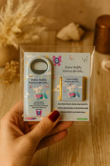 Çikolatalı Açacak Magnet | Bebek ve Özel Gün Hediyelikleri