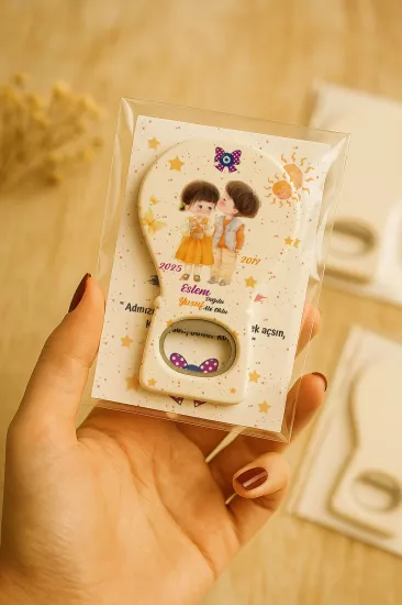 Jelatin Kartlı Bebek Hediyesi Balon Açacak Magnet | Baby Shower – Doğum Günü – Diş Buğdayı
