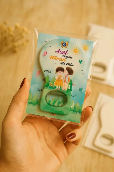 Jelatin Kartlı Bebek Hediyesi Balon Açacak Magnet | Baby Shower – Doğum Günü – Diş Buğdayı