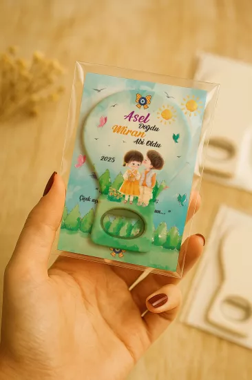 Jelatin Kartlı Bebek Hediyesi Balon Açacak Magnet | Baby Shower – Doğum Günü – Diş Buğdayı