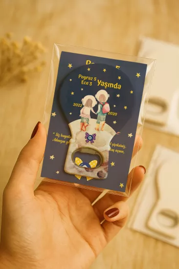 Jelatin Kartlı Bebek Hediyesi Balon Açacak Magnet | Baby Shower – Doğum Günü – Diş Buğdayı