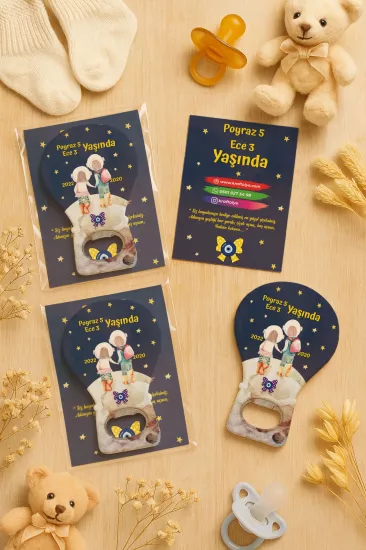 Jelatin Kartlı Bebek Hediyesi Balon Açacak Magnet | Baby Shower – Doğum Günü – Diş Buğdayı