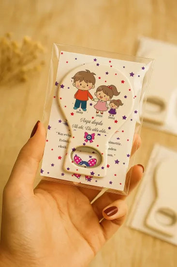 Jelatin Kartlı Bebek Hediyesi Balon Açacak Magnet | Baby Shower – Doğum Günü – Diş Buğdayı