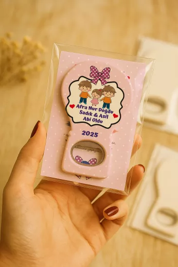 Jelatin Kartlı Bebek Hediyesi Balon Açacak Magnet | Baby Shower – Doğum Günü – Diş Buğdayı