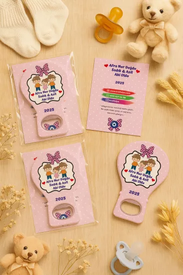 Jelatin Kartlı Bebek Hediyesi Balon Açacak Magnet | Baby Shower – Doğum Günü – Diş Buğdayı