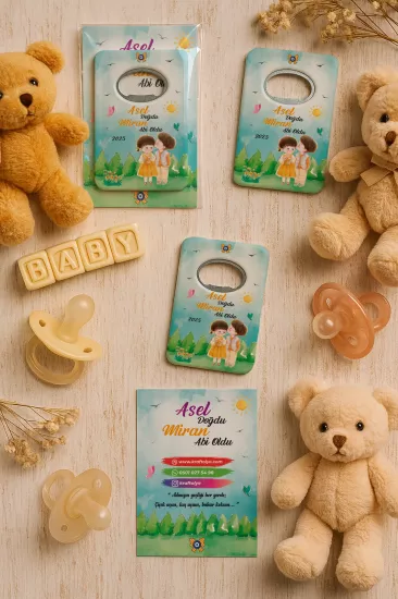 Kartlı Açacak Magnet | Bebek ve Baby Shower Hediyesi