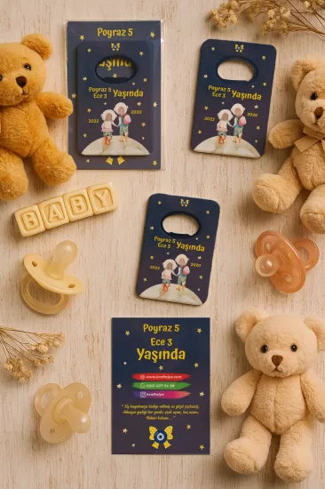 Kartlı Açacak Magnet | Bebek ve Baby Shower Hediyesi