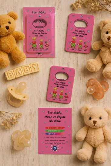 Kartlı Açacak Magnet | Bebek ve Baby Shower Hediyesi
