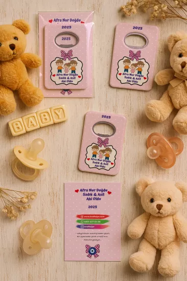 Kartlı Açacak Magnet | Bebek ve Baby Shower Hediyesi