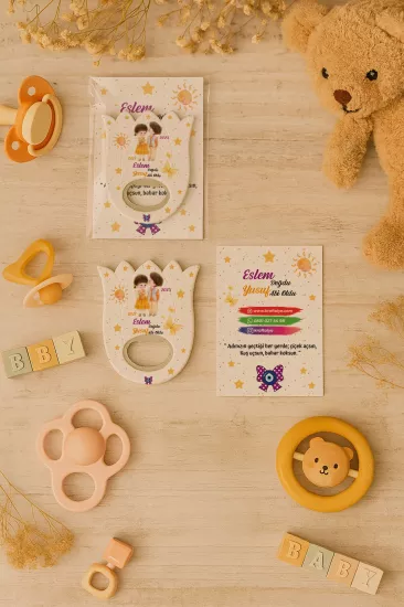 Kişiye Özel Lale Açacak Magnet | Yeni Doğan Bebek Hediyeliği