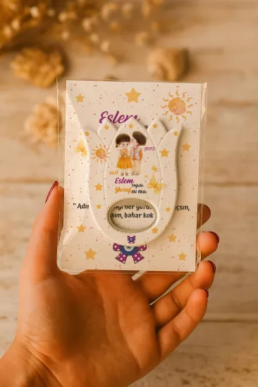 Kişiye Özel Lale Açacak Magnet | Yeni Doğan Bebek Hediyeliği
