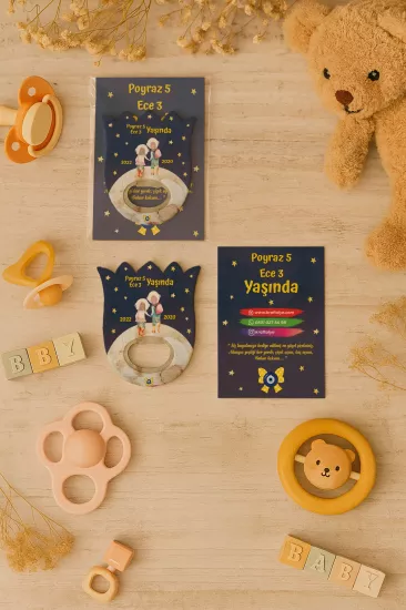 Kişiye Özel Lale Açacak Magnet | Yeni Doğan Bebek Hediyeliği
