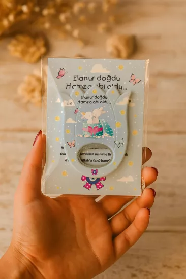 Kişiye Özel Lale Açacak Magnet | Yeni Doğan Bebek Hediyeliği
