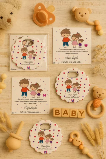 Kartlı Papatya Bardak Altlığı Açacak Magnet