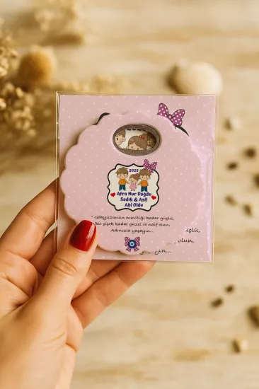 Kartlı Papatya Bardak Altlığı Açacak Magnet