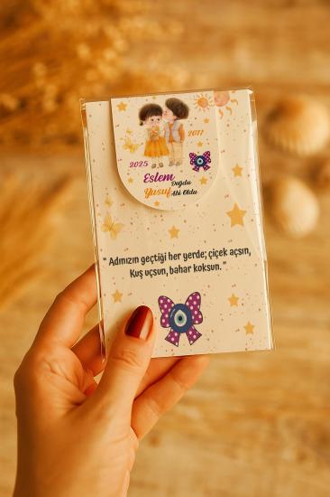 Kişiye Özel Bebek Hediyesi Mıknatıslı Kitap Ayracı