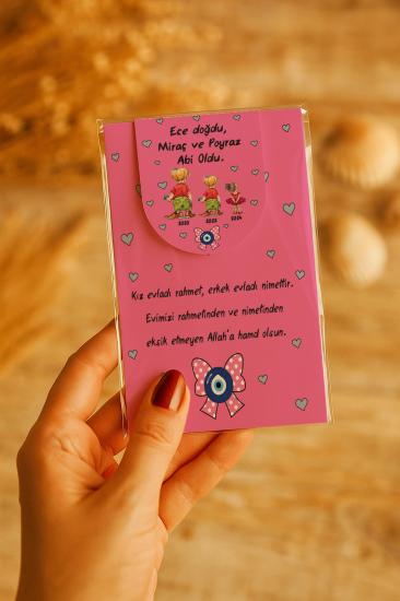 Kişiye Özel Bebek Hediyesi Mıknatıslı Kitap Ayracı