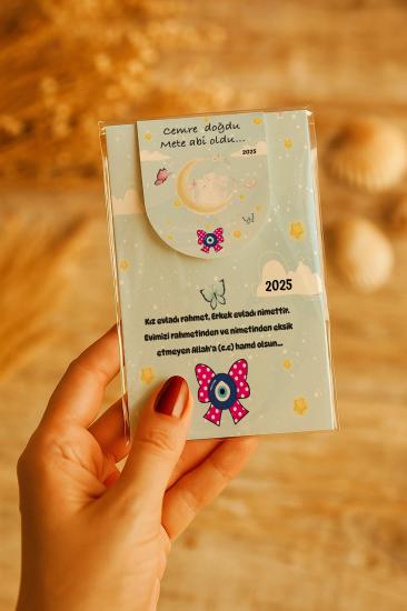 Kişiye Özel Bebek Hediyesi Mıknatıslı Kitap Ayracı