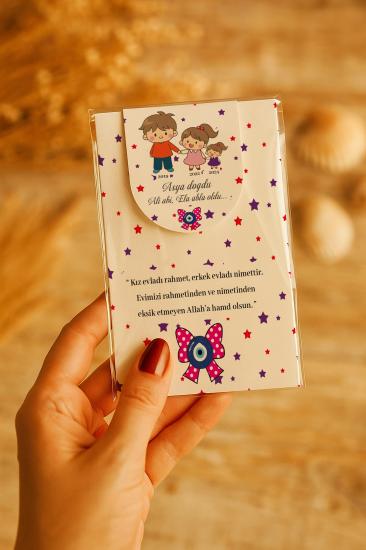 Kişiye Özel Bebek Hediyesi Mıknatıslı Kitap Ayracı
