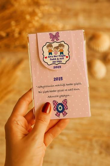 Kişiye Özel Bebek Hediyesi Mıknatıslı Kitap Ayracı