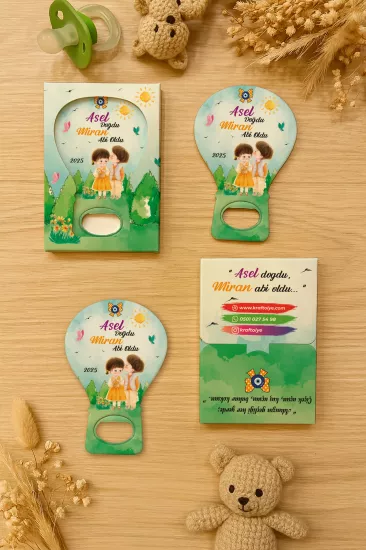 Kutulu Balon Açacak Magnet – Yeni Doğan, Baby Shower, Doğum Günü, Diş Buğdayı Hediyesi
