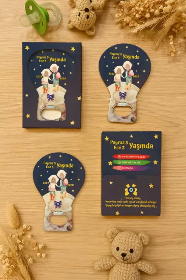 Kutulu Balon Açacak Magnet – Yeni Doğan, Baby Shower, Doğum Günü, Diş Buğdayı Hediyesi