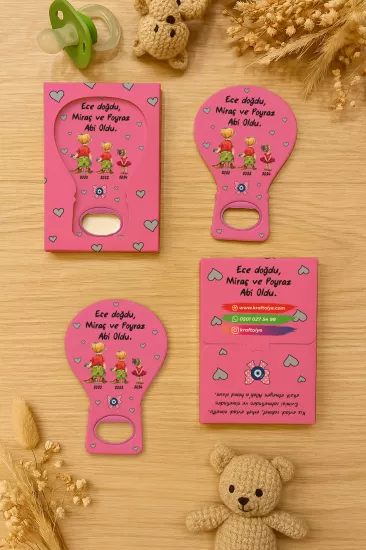 Kutulu Balon Açacak Magnet – Yeni Doğan, Baby Shower, Doğum Günü, Diş Buğdayı Hediyesi