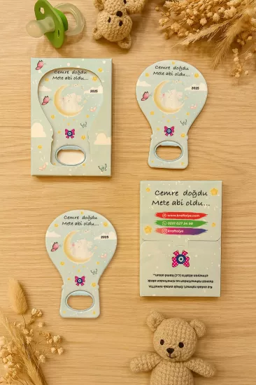 Kutulu Balon Açacak Magnet – Yeni Doğan, Baby Shower, Doğum Günü, Diş Buğdayı Hediyesi
