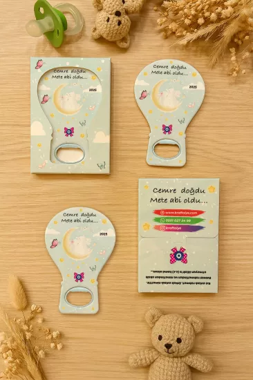Kutulu Balon Açacak Magnet – Yeni Doğan, Baby Shower, Doğum Günü, Diş Buğdayı Hediyesi