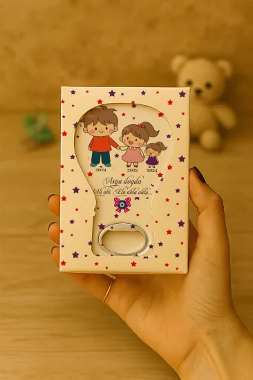 Kutulu Balon Açacak Magnet – Yeni Doğan, Baby Shower, Doğum Günü, Diş Buğdayı Hediyesi